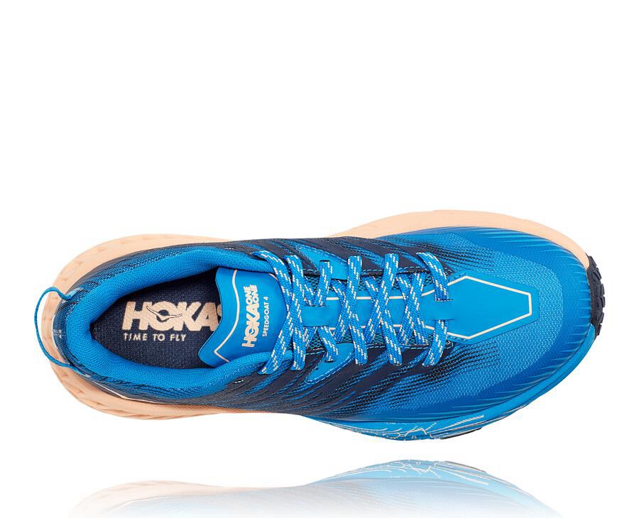 Hoka One One Speedgoat 4 Trailskor Dam - Blå - OLARK-7063